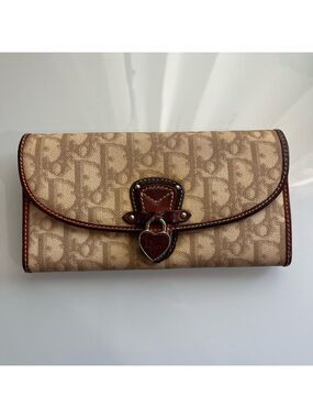 CHRISTIAN DIOR VINTAGE TROTTER LONG BIFOLD WALLET